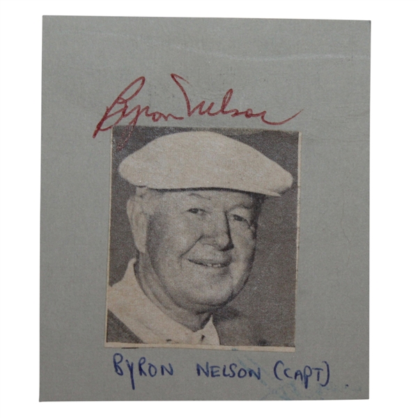 Byron Nelson Signed Image JSA #50527