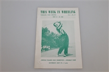 1962 Wheeling Ogle Bay Park Arnold Palmer Exhibition Program w/ Ticket