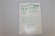 1962 Wheeling Ogle Bay Park Arnold Palmer Exhibition Program w/ Ticket