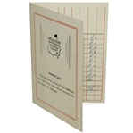 1940s Augusta National Scorecard Signed & Scored by Chuck Kocsis JSA ALOA