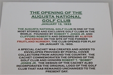 1933 Augusta National First Day Cover Cachet -Date Stamped 1/13/33