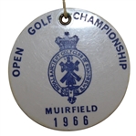 1966 British Open Muirfield Bag Tag - Nicklaus 1st Win