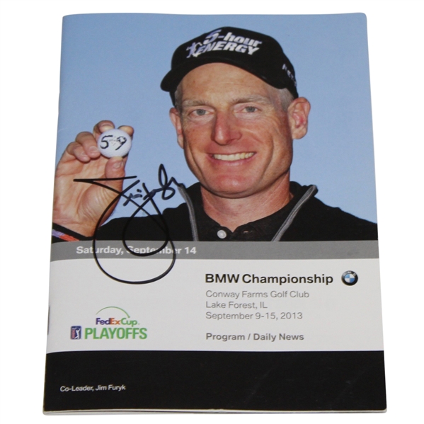 Jim Furyk Signed 2013 BMW Championship Program JSA ALOA
