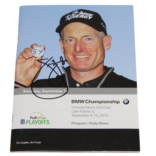 Jim Furyk Signed BMW Championship Program JSA ALOA