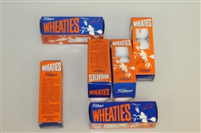 Tiger Woods Lot - 6 Wheaties Golf Ball Sleeves, 5 Sports Illustrated Magazines, 2008 Torrey Pines Embroidered Flag