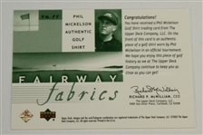 Signed Assorted Cards & Phil Mickelson Fairway Fabrics Card JSA AOLA