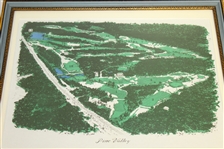 Framed Pine Valley Golf Club Vintage Map
