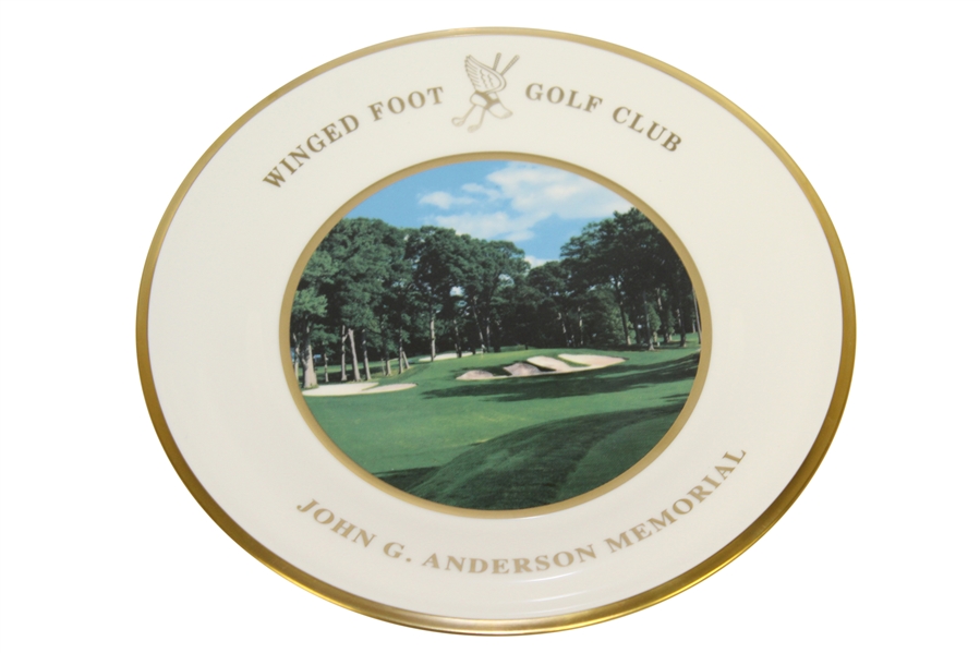 Lennox Winged Foot Golf Club Trophy Plate - East Course Hole #13