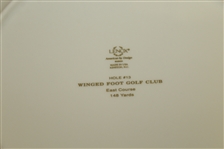 Lennox Winged Foot Golf Club Trophy Plate - East Course Hole #13