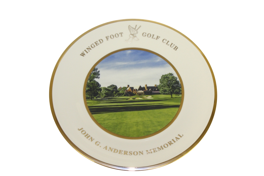 Lenox Winged Foot Trophy Plate - West Course Hole #9
