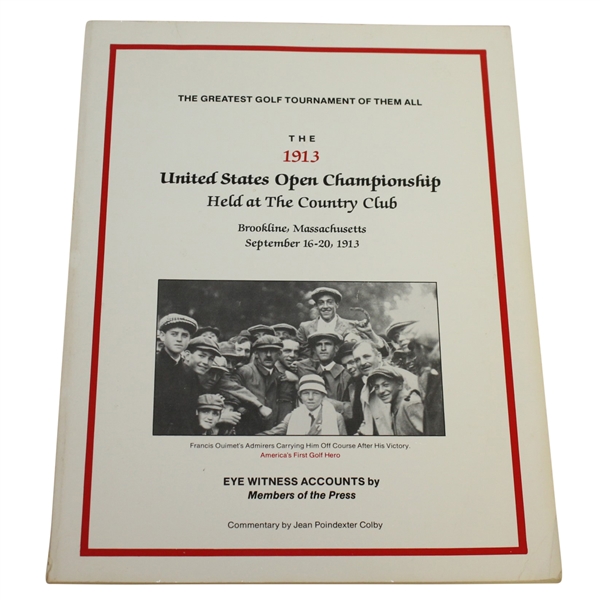 "1913 US Open Championship Eyewitness Accounts by Members of the Press"