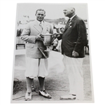 USGA Stamped Photo Of Robert T. Jones Jr. & Findlay S. Douglas At the 1930 US Open  - Interlachen Country Club
