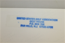 USGA Stamped Photo Of Harry Vardon, Francis Ouimet, & Ted Ray At the 1913 US Open - The Country Club (Brookline, MA)