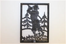 Antique Cast Iron Golfer Plaque Stamped Germany