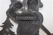 Antique Cast Iron Golfer Plaque Stamped Germany