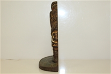 Antique Hubley Cast iron Golfer Door Stop w/ Great Old Paint & Patina