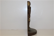 Antique Hubley Cast iron Golfer Door Stop w/ Great Old Paint & Patina