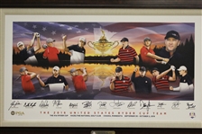 Ray Floyd's 2016 USA Ryder Cup Team Signed Giclee Gifted By PGA W/Spieth, Koepka & Fowler
