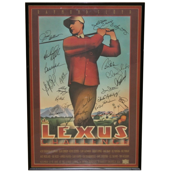 1995 Lexus Challenge Poster Signed By Palmer, Nicklaus, Player, Eastwood, & other JSA ALOA