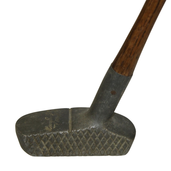 Harry C. Lee & Co. NY Rhombus Faced Schenectady Putter w/ Alighment Tool - Med. Lie Offset Mallet