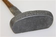 Harry C. Lee & Co. NY Rhombus Faced Schenectady Putter w/ Alighment Tool - Med. Lie Offset Mallet
