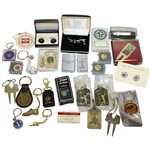 Golf Accessories Lot - Assorted Lighters, Cuff Links & Tie Tacks From Various Tournaments/Clubs