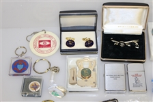 Golf Accessories Lot - Assorted Lighters, Cuff Links & Tie Tacks From Various Tournaments/Clubs