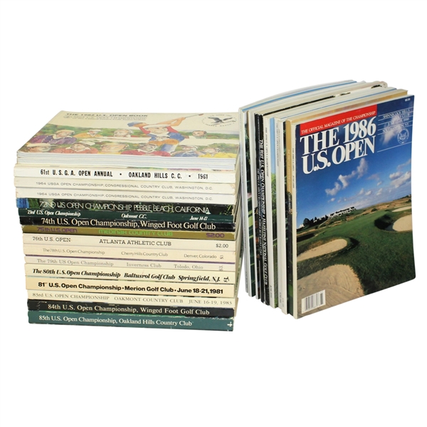 US Open Programs - 1961, 1964, 1972-1976, 1978-93, 1995-1998
