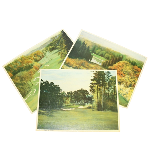 Erwin Barrie Golf Scene Prints - 5th Hold St. Andrews (USA), 14th Hole Pine Valley, 10th Hole Augusta National