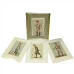 Vanity Fair Men Of The Day Cartoons of Horace Hutchinson, Horace Hilton, John Ball Jr. & Samuel Fergusson 