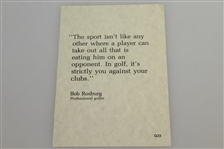 Ben Hogan Signed Quote On His Putting Stroke JSA ALOA