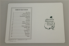 Sergio Garcia Signed Masters Scorecard - Full Signature JSA ALOA