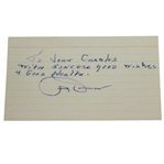 Jimmy Demaret D-1983 Signed Index Card With Added Inscription-JSA Cert of Authenticity