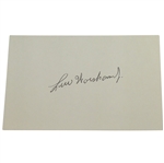 Lew Worsham Signed 4x6 Card JSA ALOA