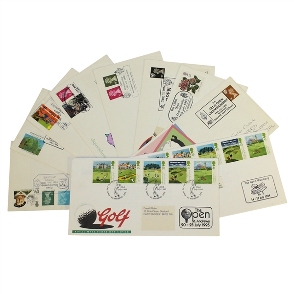 British Open Stamped & Cancelled Caches - 1982-1995