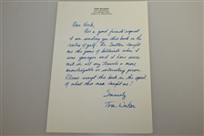 Tom Watson Signed Early 1990's Hand Written Letter JSA AOLA