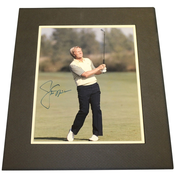Jack Nicklaus Signed & Matted Photo JSA ALOA