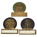 1970, 1971, & 2000 USGA Amateur Public Links Contestant Badges