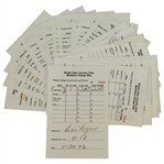 Twenty Ben Hogan Signed Shady Oaks Country Club Members Charge Slips JSA AOLA