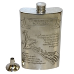 Turnberry The Ailsa Course Sheffield England Pewter Flask w/ Funnel - Great Condition