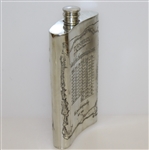 Turnberry 'The Ailsa Course' Sheffield England Pewter Flask w/ Funnel - Great Condition