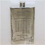 Turnberry 'The Ailsa Course' Sheffield England Pewter Flask w/ Funnel - Great Condition