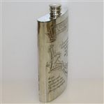 Turnberry 'The Ailsa Course' Sheffield England Pewter Flask w/ Funnel - Great Condition