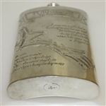 Turnberry 'The Ailsa Course' Sheffield England Pewter Flask w/ Funnel - Great Condition