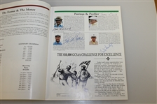 Multi-Signed Onion Creek Club 1987 Legends Of Golf Program/Pairing Guide - Snead, Goalby, Bolt, Harbert & Others JSA AOLA