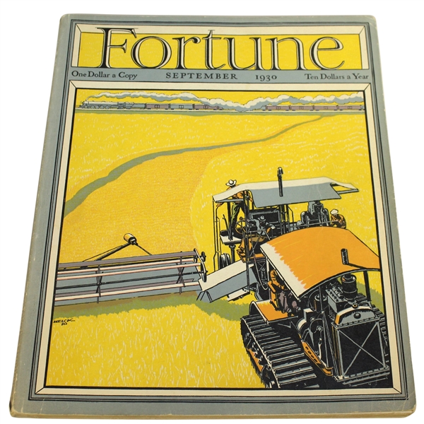 1930 Fortune Magazine w/ Bobby Jones Wins British Open At St. Andrews Currier & Ives Print