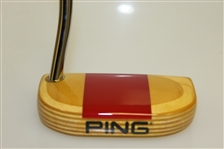 PING Dasner Wooden Head Putter w/ Brass Sole Plate & Head Cover - Great Condition