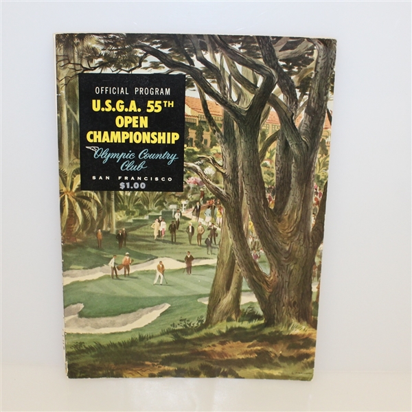 1955 US Open at Olympic CC Program - Fleck Beats Hogan