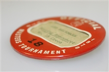 1970 Masters Tournament Officials Badge #18 - Leo Beckmann Scoring Announcer #18 Green