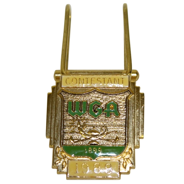 Ray Floyds 1989 WGA Western Open Contestant Money Clip/Badge
